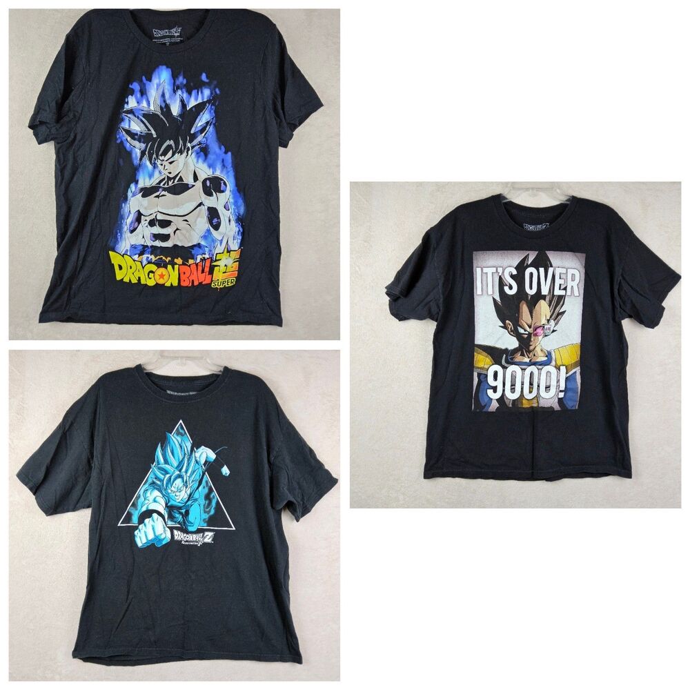 Dragonball Z Over 9000, Resurrection F, Super Lot Of 3 T Shirts Size XL